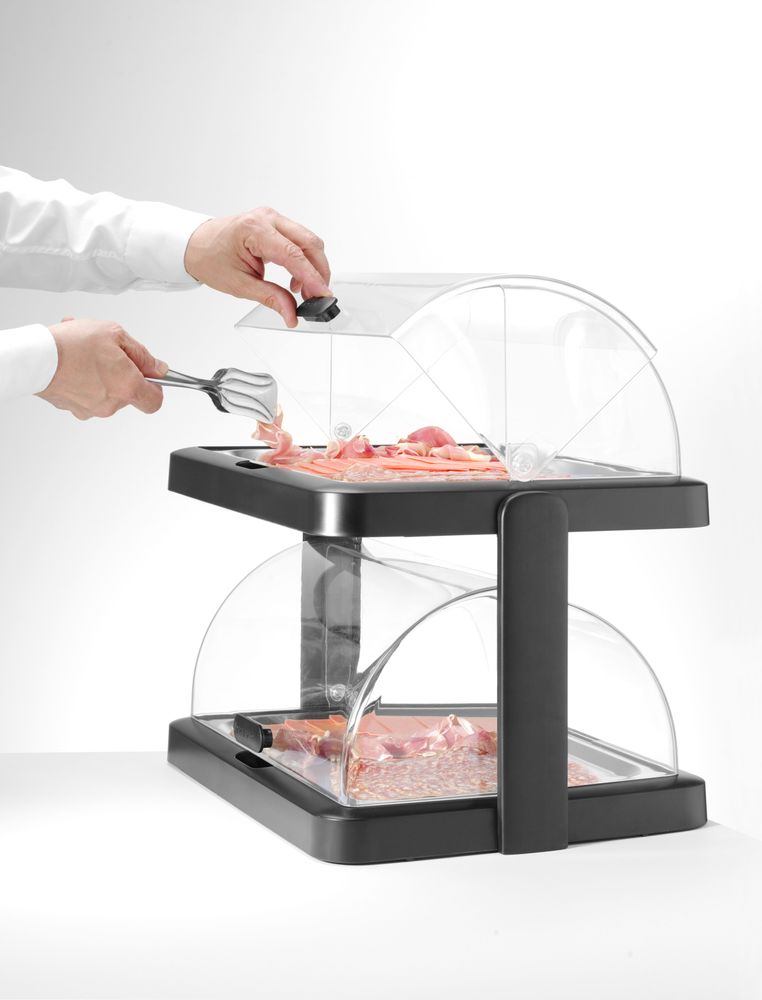 Dupla rashladna roll-top vitrina Duo, UNIQ, HENDI, designed by Robert Bronwasser, Bež, 480x355x(H)480mm - Slika 4