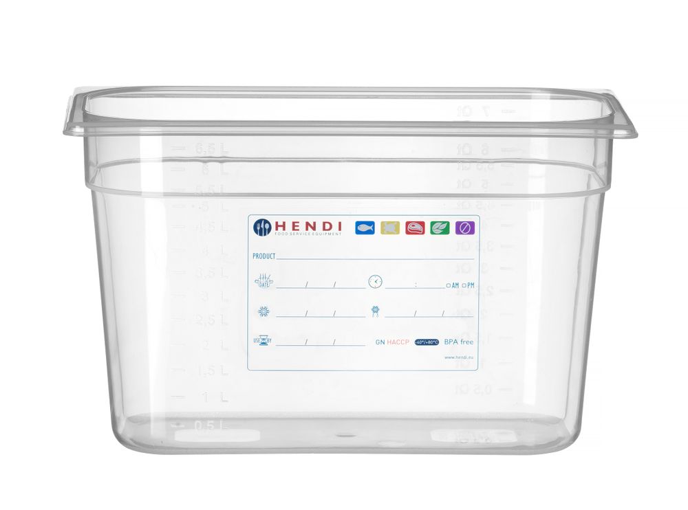 Gastronorm spremnik 1/3, HENDI, GN 1/3, 4L, Prozirno, 325x176x(H)100mm - Slika 2